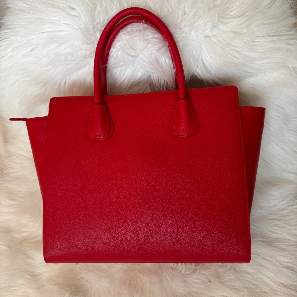 Moncrief Red Leather Tote Bag - Picture 6 of 14